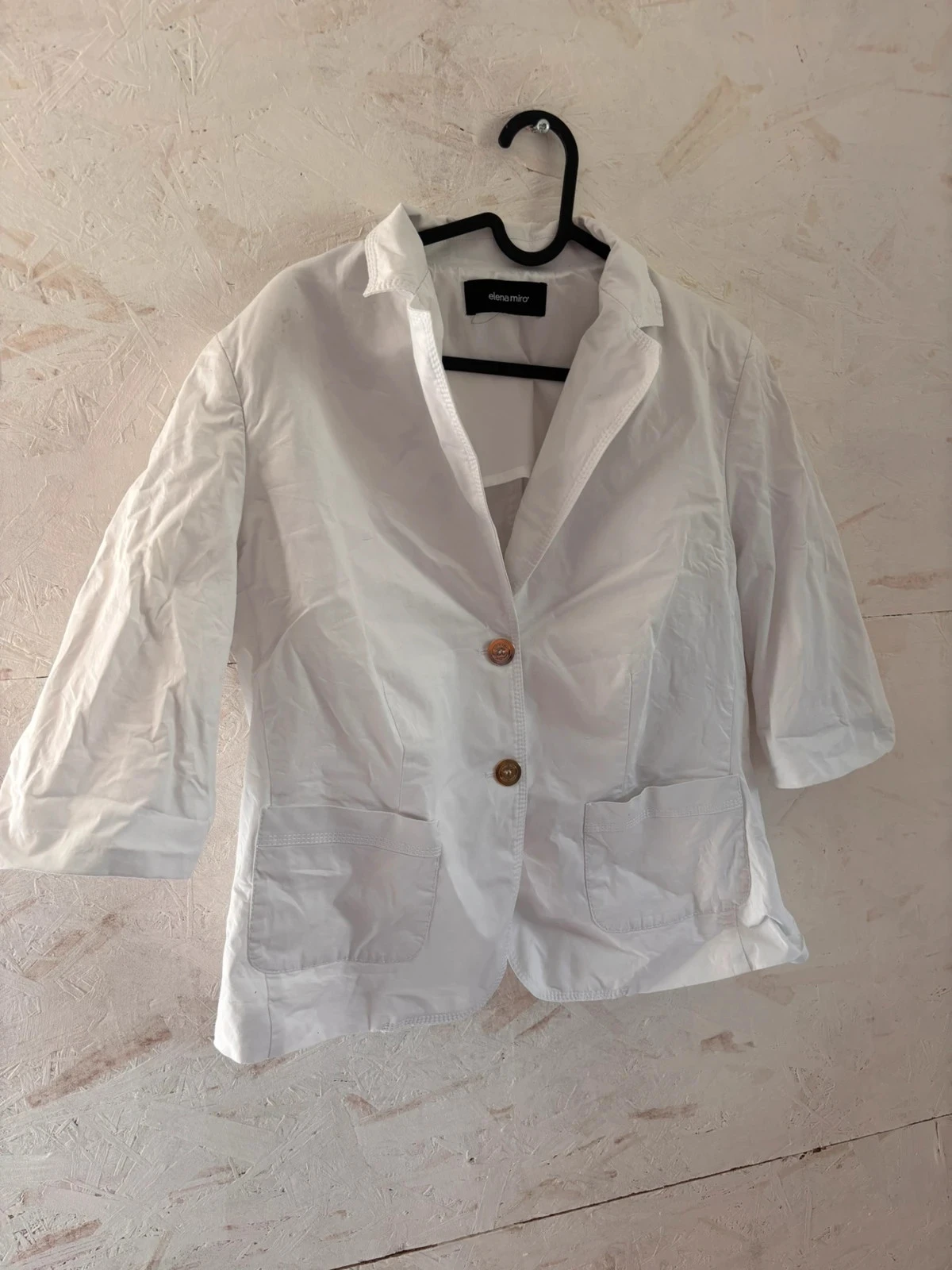 Witte blazer met 3/4 mouwen Elena Mirò - Geschatte maat 44 - goede staat – photo 2